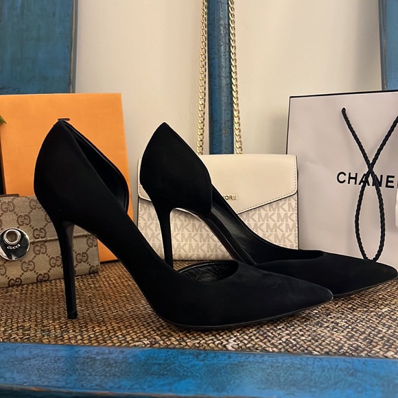 👠 Celine 👠 Black Suede Leather High Heels - Picture 3 of 8